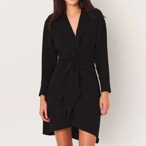 ba&sh Kiari Draped Mini Dress Black XS